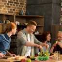 3-Piece 8.3" Glass Dinner Plates,Colored Round Plates, Salad Plates, Chip and Scratch Resistant, Microwave and Dishwasher Safe