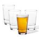 TOSSWARE RESERVE 16oz Pint SET OF 4, Premium Quality, Tritan Dishwasher Safe & Heat Resistant Unbreakable Plastic Beer Glasses, Clear
