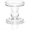 Unity Candle Holder - Glass Candle Holders for Pillar Candles Taper Candles, Glass Candlestick Holders Set of 3, Decorative Clear Glass Candlestick Holder for Wedding Table Dinning Church Centerpiece