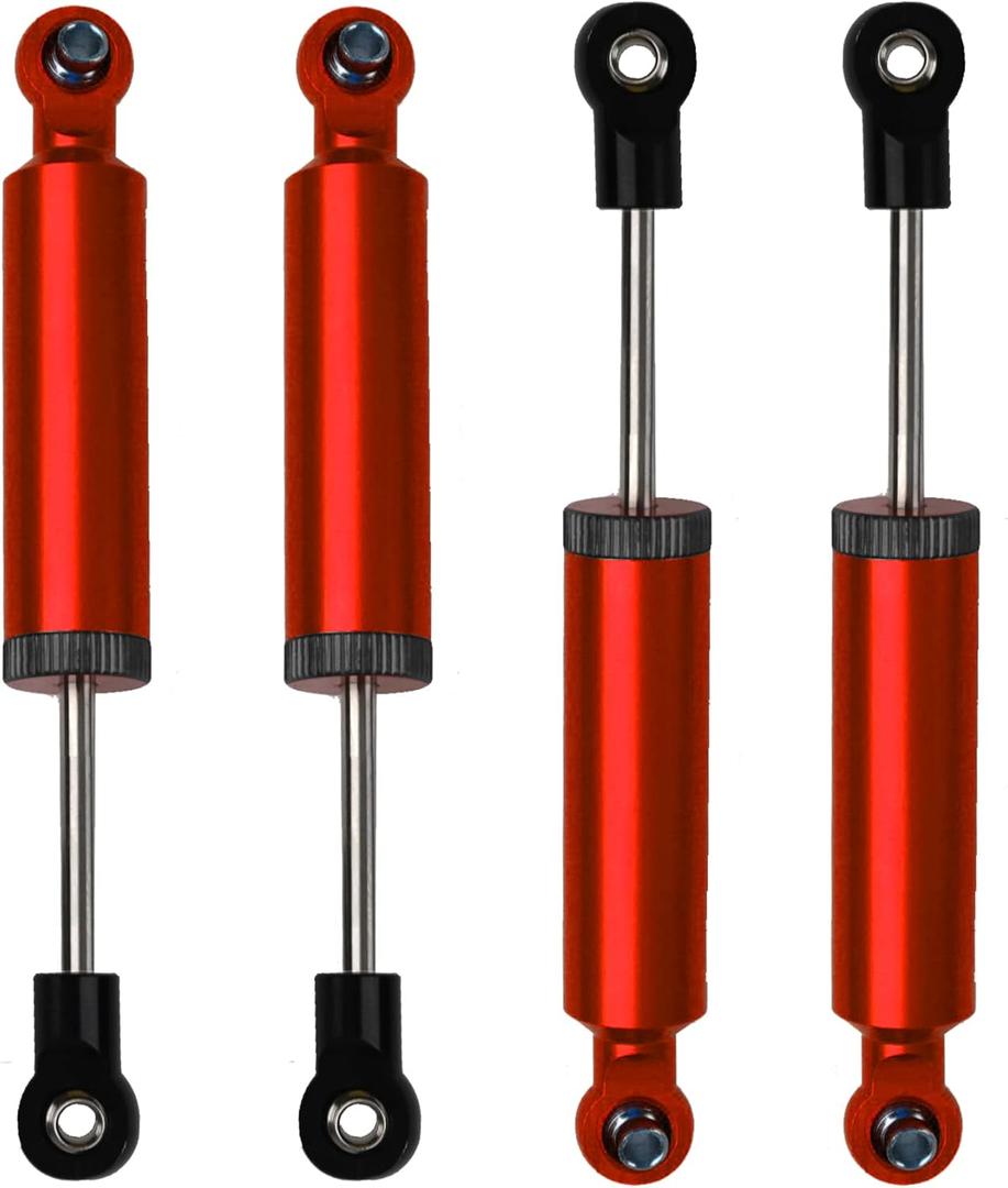 4Pcs RC Car Shocks Shock Absorber Internal Spring Shocks Damper Upgrade Parts Compatible with Axial SCX10 Traxxas TRX4 Redcat Tamiya 1/10 RC Crawler (Hole Distance:90mm, Red) 4Pcs RC Car Shocks Shock Absorber Internal Spring Shocks Damper Upgrade Parts Compatible with Axial SCX10 Traxxas TRX4 Redcat Tamiya 1/10 RC Crawler (Hole Distance:90mm, Red)