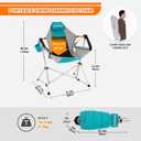 KingCamp Hammock Camping Chair, Swinging Portable Camp Chairs for Adults, 400lbs Heavy Duty Oversized Folding Rocking Chair with Adjustable Recline, Aluminum Alloy Frame for Outdoor Patio Beach Sport