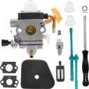 FS90R Carburetor for Stihl FS87 FS90 FS100 FS110 HT100 HT101 HL100 HL90 FC95 FC90 FC110 FC100 KM90 KM100R String Hedge Trimmer Replace Zama C1Q-S174 with Tune up Kits