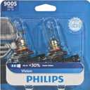 Philips Automotive Lighting 9005 Vision Upgrade Automotive Replacement Headlight Bulb, Fits Select High Beam, Low Beam, or Fog Positions (Pack of 2)
