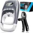 Electronic Grip Strength Tester With Adjustable Hand Gripper, Hand Dynamometer of 400lbs/180kg Tester Set with Digital Display Precision Training for Rehab, Fitness, and Home Gym (rGay)