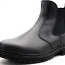 ZERVRTON Steel Toe Work Boots for Men,Slip-on Work Boots,Men's Industrial & Construction Shoes,Waterpoof Safety boots,Non-slip,Comfortable,Lightweight (10.5)