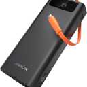 JSAUX Power Bank 20000mAh 65W with USB C Charging Cable, USB C Laptop Portable Charger PD3.0 External Battery Pack for Steam Deck, iPhone 17/16/15/14, MacBook Pro, iPad Pro, Galaxy S24, ROG Ally (X)