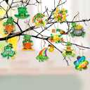 St. Patricks Hanging Ornament St. Patricks Day Decorations 24 Pcs Clover Horseshoe Tree Ornaments for Spring Lucky Irish Day