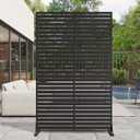 Outdoor Privacy Screen 72" H x 47" W Decorative Privacy Fence, Air Conditioner Fence, Divider Privacy Screens with Stand, Weather-Resistant Freestanding Panel for Patio, Balcony, Garden