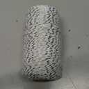 FLIPPED Twine String,328 Feet Bakers Twine White Silver Rope Craft Making Knitting Macrame Rope DIY Wedding Decor Supply Christmas Wrapping Butchers String Rope(Silver and White)