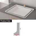 Shower Threshold Water Dam Barrier, Self Adhesive Silicone Waterproof Barrier Bathroom and Kitchen Shower Water Guard for Dry and Wet Separation Caulk Seal Strip Edge Trim (39Inch, Transparent)