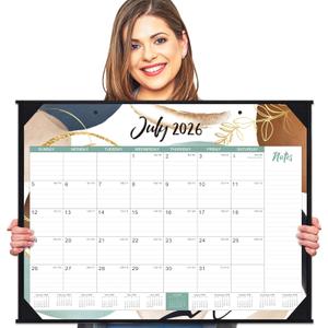 2026-2027 Desk Calendar - Large Desk Calendar 22'' x 17'', Jul 2026 - Dec 2027, 18 Months Calendar 2026-2027, Desk Pad, Large Ruled Blocks, Notes Section, Great Desk/Wall Calendar Organizer