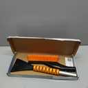 EcoNour 27" Aluminum Ice Scrapers for Car Windshield | Car Snow Scraper Window and Snow Brush with Ergonomic Foam Grip Winter Accessories (Orange)