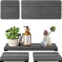 3PCS Water Absorbing Stone Tray, DryingNeat Diatomite Stone Sink Tray, Instant Dry Sink Coasters, Kitchen Sponge Hand Soap Holder, Countertop Fast Drying Counter Trays,8 * 4inch and 4 * 4inch (1pcs 2110cm + 2pcs 1010cm Dark Gray Stripe)