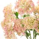 4 Pcs Artificial Flowers for Decoration, 23 Inch Faux Berry Stems Faux Skimmia Spray with Leaves Fake Flowers for Vase Home Table Floral Arrangement Wedding Decor(Pink,Classic)