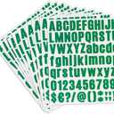 Vinyl Alphabet Stickers - 10 Sheets, 1 inch Self-Adhesive, Green Letter Decals for Mailbox, Scrapbooking, DIY Crafts, Classroom Decor, Door Car, Pack of 3