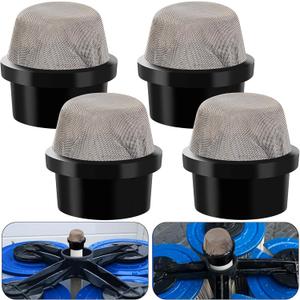 DECOHS 3 Pcs 190106Z Air Bleeder Screen Cap- Stainless Steel Screen Filter Cap Replacement Parts- Air Valve Strainer Cap for Most Pools Filters