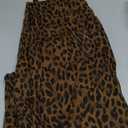 LookbookStore Wide Leg Jeans for Women Trendy High Waisted Stretchy Cheetah Leopard Pants Ankle Length Trouser Jeans (Large)