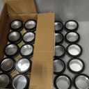 Foraineam 30 Pack 4 Ounce Round Tins Screw Lids Tin Cans with Clear Window Matte Black Metal Spice Containers Aluminum Travel Storage Jars for Kitchen, Office, Gifts, Candies