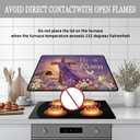 Easter Cross Theme Stove Top Cover for Electric Stove, Garden Glass Cooktop Covers, Heat Resistant Glass Top Stove Cover Protector,Kitchen Flat Electric Stove Top Covers