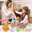 Toyly Fabric Flower Bouquets Toys, DIY Craft Kits Toys for Kids - Flowers Market Toy, Build Your Flower Bouquet, Arts & Crafts for 4+ Year Toddler Girl, Educational Activity Preschool B-Day Gifts