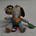 Skip Hop Bandana Buddies Baby Activity and Teething Toy with Multi-Sensory Rattle and Textures, Elephant