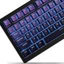 x XVX Shine Through PBT Keycaps, Custom Keycaps 60 75 100 Percent OEM Profile, Doubleshot Key caps Set for 61/64/68/84/87/100/104/108 Gaming Mechanical Keyboard, Gradient Purple