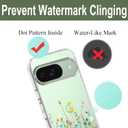 Unov Case Compatible with Pixel 9 Pro XL Case Clear with Design Soft TPU Shock Absorption Slim Embossed Pattern Protective Back Cover (Flower Bouquet)