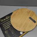 Lazy Susan Organizer Homerays 12 Inch Non-Skid Bamboo Lazy Susan for Kitchen Rotating Spice Rack for Kitchen Cabinet, Wood Turntable for Kitchen Countertop Organizer