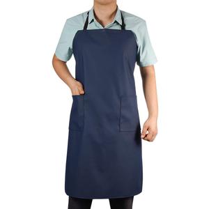 VWELL Waterproof Rubber Vinyl Apron W/ 2 Pockets - Lab Apron for DishWashing,Grooming Blue