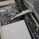 Hemudu Mobile TV Stand for 23-60 Inch LCD LED Flat/Curved Screen TVs, TV Cart Holds up to 77Lbs, Rolling TV Stand with Tilt and Height Adjustable, Pole TV Floor Stand with Wheels Max VESA 400x400mm