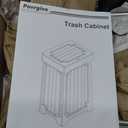 Povrgive Dog Proof Kitchen Trash Can, 13 Gallon Garbage Can with Lid