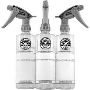 Chemical Guys ACC138 Secondary Container Dilution Bottle with Heavy Duty Sprayer, 16 oz, 3 Pack