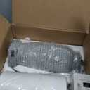 25" Vintage Farmhouse Jar Table Lamps, Single Rustic Bedside Lamp with USB A+C Ports & AC Outlet, Nightstand Lamps for Living Room, Bedroom, End Table, Grey White(LED Bulb Included)