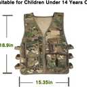 AZB Kids Tactical Vest Adjustable Lightweight Airsoft Paintball Vest for Games or Training