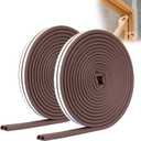 YOUSHARES 52.5 Feet Weather Stripping Seal Strip for Doors/Windows, Self-Adhesive Backing Seals Large Gap Easy Cut to Size (52.5 Ft/16m, Brown)