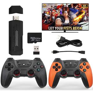 X2 Pro Retro Game Stick 4K HDMI Gaming Console: 40,000+ Preloaded Games | Enhanced Game Helper Features | Plug & Play | Stick Controllers for Family & Adult Retro Gamers