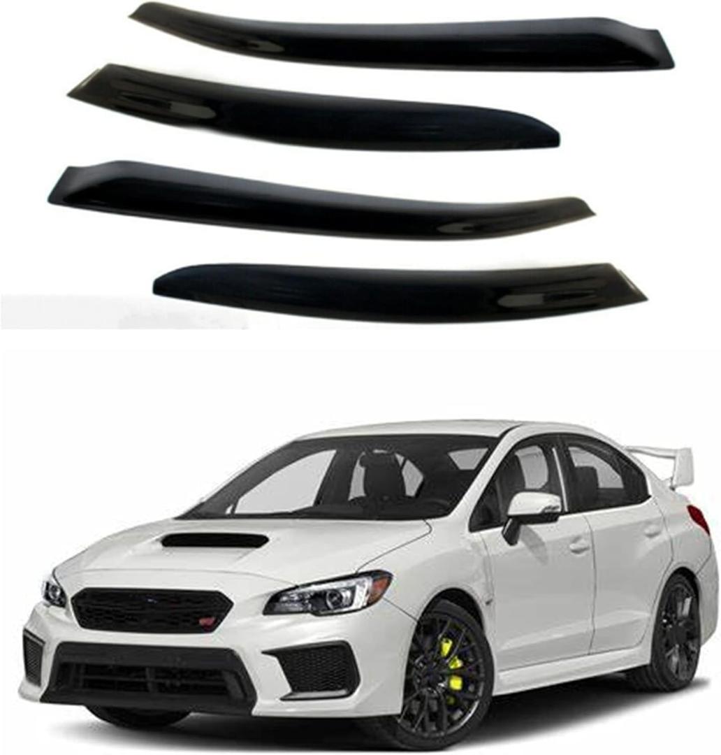 GXYWADY Black Tinted Trim Window Visor Deflector Vent Visor Window Visors Rain Guard Shade Deflector Replacement for Subaru WRX STI Sedan 4-Door 2015 2016 2017 2018 2019