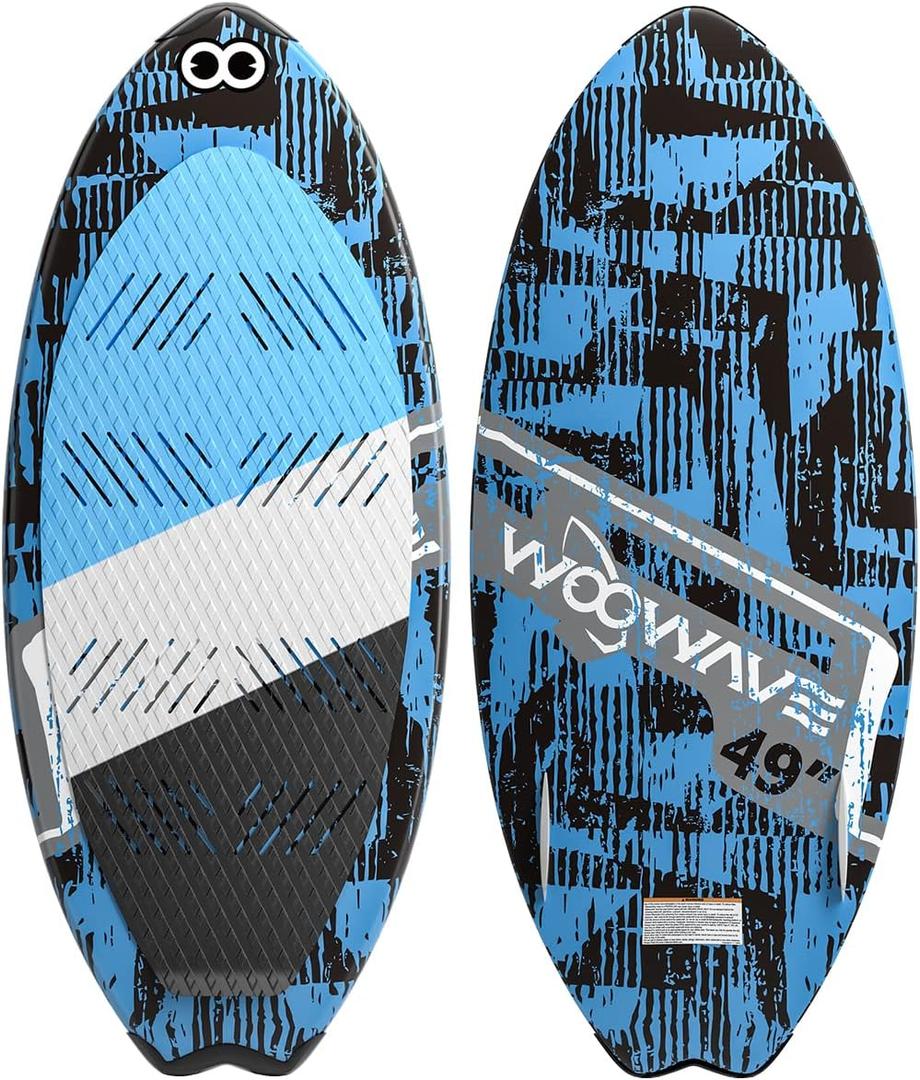 WOOWAVE Wakesurf Board 49 Inch with 2 Removeable Tail Fins, Light EPS Core and EVA Traction Pads Perfect Surfing for Kids Adults Beginners