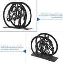 2 x Cabilock Wrought Iron Napkin Holder with Horse Design Rustic Paper Towel Stand for Kitchen Dining Table and Coffee Shop Tissue Organizer