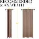 NICETOWN Window Treatment Thermal Insulated Solid Grommet Blackout Curtains/Drapes for Bedroom (1 Pair, 42 by 84 Inch, Cappuccino)