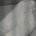 Women's Faux Fur Collar shawl Scarf for Winter Neck Warmer Scarf Wrap Like Real Fur Collar Extra Large (White)