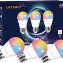 A15 LED Smart Bulb, Compatible with Alexa, Google Home, E26, 5W=40W, Color Changing, Dimmable WiFi Light Bulbs, No Hub Required, 3 Pack