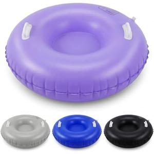 Shappy 2 Pack 36'' 40'' 47'' Snow Tube Inflatable Snow Sleds Heavy Duty Sleds Adults for Winter Outdoor Sports Toboggan with Handles Thickened Bottom