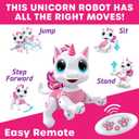 Power Your Fun Robo Pets Unicorn Toy for Girls and Boys - Remote Control Robot Toys with Interactive Hand Motion Gestures, STEM Programmable Treats, Walking, Dancing Robot Unicorn Kids Toy (Pink)