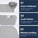 Left Driver Side Sun Visor Fit for Ford E150 E250 E350 Van 2009 2010 2011 2012 2013 2014, Without Light Replace for 9C2Z-1504105-FA Gray