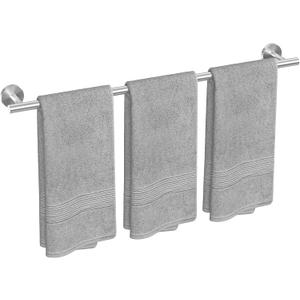 USHOWER Brushed Nickel Bath Towel Bar, 30-Inch Towel Rack for Bathroom Wall Mounted, Thicken SUS304 Stainless Steel Towel Rod (Total Length 32-Inch)