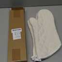 ARCLIBER Oven Mitts Heat Fire Resistant Oven Mitts 425 ° F, Quilted Terry Cloth Cotton Soft Lining Oven Gloves, Extra Long Kitchen Mittens for Cooking Baking