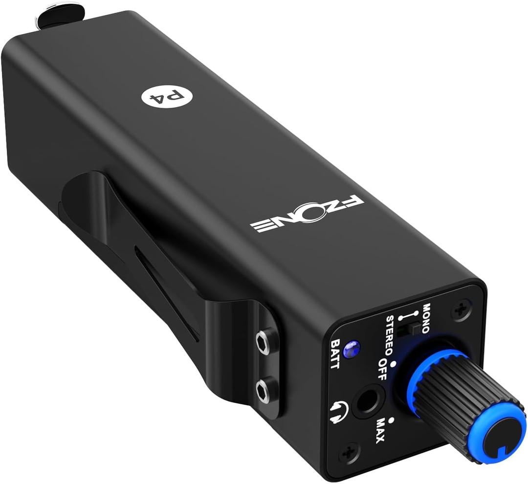 FZONE P4 Wired in-Ear Monitor IEM Amplifier Portable IEM Quickly Switch Stereo Mono for Drummer,Band,Studio