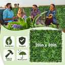 Greenery Grass Wall Boxwood Plant Panels: 20"x20"(16P) with UV Resistant Leaves Artificial Ivy Privacy Hedge Fence Screen for Backdrop,Garden and Indoor Outdoor Plant Wall&Fence Covering
