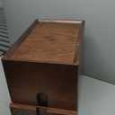 Mid Century Modern Nightstand, Narrow Nightstand, Minimalist Side Table for Bedroom, 2-Drawer Bedside Tables (Walnut, 9.84inches)